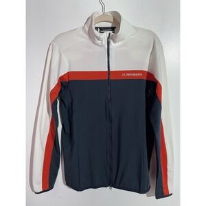 J. Lindeberg Full Zip Relaxed Mid Layer Mens M Jarvis Golf Stretch Jacket